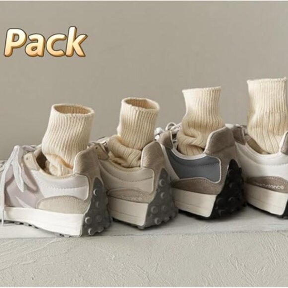 3 Pairs Crew Tan Socks - Picture 5 of 7